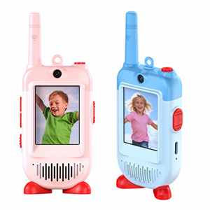 Walkie-Talkie <span class=keywords><strong>Video</strong></span> Anak <span class=keywords><strong>2</strong></span> Inci <span class=keywords><strong>2</strong></span>-Arah Biru Pink Efek Suara Keren untuk Usia 3 hingga 12 Tahun untuk Hadiah Natal Ulang Tahun Aktivitas Luar Ruangan - Product Image 1