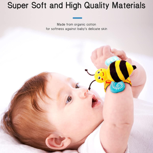 Jouets hochets colorés pour bébés, hochets en peluche pour nourrissons, chaussettes hochets pour bébés et ensemble <span class=keywords><strong>de</strong></span> hochets pour pieds - Product Image 2