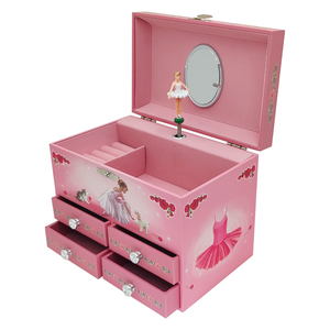 Boîte à bijoux musicale classique Jakos Factory Ballerina pour filles, boîte de rangement personnalisée, boîte à musique, cadeau <span class=keywords><strong>d</strong></span>'anniversaire - Product Image 1