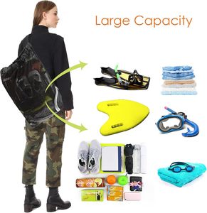 <span class=keywords><strong>Sac</strong></span> à cordon en maille BeeGreen pour hommes, pour la <span class=keywords><strong>plage</strong></span>, la piscine, les sports, la gym, la natation, le football, le basketball, noir - Product Image 6