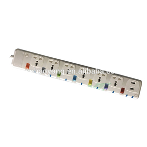 250v <span class=keywords><strong>4</strong></span> banda de energía eléctrica 2 carga usb puertos enchufe de extensión universal salida con spike y de guardia - Product Image 3