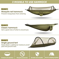 Hamac de camping ultra-léger pour le voyage Hamac en filet respirant à séchage rapide Parachute Nylon pour la randonnée en plein air