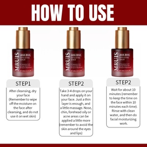 30ML di siero esfoliante per viso liquido sbiancante <span class=keywords><strong>AHA</strong></span> e BHA rivitalizzante con acido ialuronico idratante e riduce le linee sottili rinfrescanti - Product Image 6