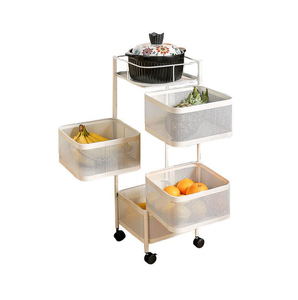 3 storey kitchen rack movable circular kitchen storage rack bathroom rack storage