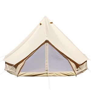 Nouveau design 3M/4M/5M/6M Camping <span class=keywords><strong>en</strong></span> plein air <span class=keywords><strong>yourte</strong></span> de luxe Glamping 4 saisons 5-12 personnes famille toile coton grande cloche tente - Product Image 1