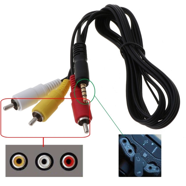 3.5mm Male to 3 RCA AV Cable 3.5mm Jack to 3 RCA Male Audio Video AUX Cable for TV DVD Laptop Speaker