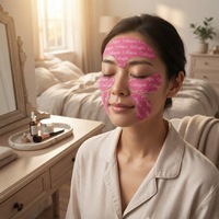 Patchs Hydrogel pour le Contour des Yeux et les Rides du Sourire, Infusés au Collagène et aux Peptides, Masque Anti-Glisse Soin Nuit Apaisant pour les Rides des Yeux et Nasolabiales