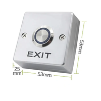 Bouton-poussoir d'extérieur électronique intelligent DFD 12V à anneau lumineux, en alliage de zinc, pour contrôle d'accès OEM