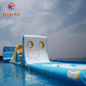 Piscine intérieure jeux d'eau fête montagne gonflable ice hill Island nouveau flottant autres équipements de jeux aquatiques