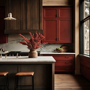 <b>Light</b> Luxury Dark Coffee Wood Kitchen Cabinet, Italian Minimalist Solid Wood Multilayer <b>Cupboard</b>, Itchen-abinets - Product Image 5