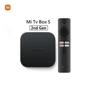 재고 있음 글로벌 버전 Xiaomi Mi TV Box S(2 세대) 4K 울트라 HD BT5.2 2GB 8GB Google TV 쿼드 코어 어시스턴트 스마트 TV 박스