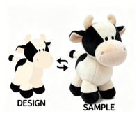 Peluches de style ferme multi-tailles simulées pour la décoration de chambre d'enfant et de maison, adorables animaux de ferme en peluche, vente en gros, personnalisation prise en charge