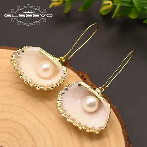 Natural Shell Earrings Fresh Water Pearl For Women Girl Lovers' Wedding Funny Gift earrings bulk