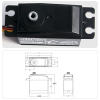 Servomoteurs à double roulement 40KG, servomoteur numérique à engrenages métalliques haute vitesse 90 180 degrés pour voiture RC, robot, kit DIY