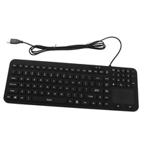 Harga terbaik 203 Keyboard medis lampu latar LED USB 2.0 tulisan tipe OEM ODM Keyboard proyeksi industri dengan tata letak AS & Inggris