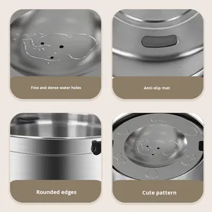 Ciotola per Cibo e Acqua per Animali Domestici in Acciaio Inox 304 Rinforzato, Capacità Ultra-grande 1,2L e 3,2L, Galleggiante e Rotonda per Cani e Gatti - Product Image 3
