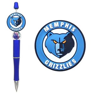 2025 Offre Spéciale de perles focales en PVC de Silicone de sport personnalisées avec des logos d'équipe de l'<span class=keywords><strong>Association</strong></span> nationale de basket-ball pour la fabrication de bijoux de stylo - Product Image 6