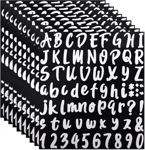 Etiqueta de letras resistente ao óleo, venda por atacado de 1 polegada e vinil auto adesivo, etiquetas, números do alfabeto