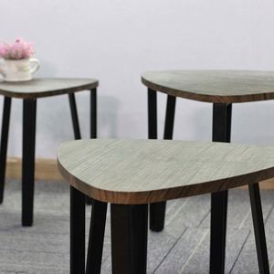 Phòng Ngủ Hình Học 3 Mảnh Bằng Gỗ Tam Giác Hiện Đại Cà Phê Bên Bàn Đặt Đồ Nội Thất Nhà End Bảng Thiết Lập - Product Image 6