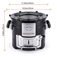Poêle à granulés de bois et charbon de bois portable en acier inoxydable moderne, chauffage efficace, conception durable pour l'extérieur