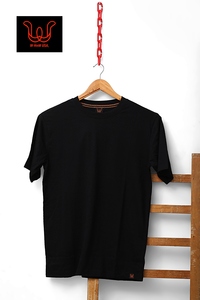 T-shirt en coton à maille texturée, manches courtes, coupe ajustée, col rond, décontracté - Product Image 1