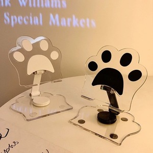 Transparent Cat Paw Phone Holder Acrylic Adjustable <b>Tablet</b> <b>Stand</b> For Desk Student Dormitory Use - Product Image 2