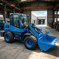 Kompakter Kleiner Geländegängiger Mini-Radlader 4x4 Diesel 1CBM Schaufel Vielseitige Anbaugeräte Landwirtschaftsgerät