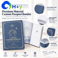 Prix d'usine, vente en gros, passeport de voyage personnalisé en PU et papier avec cordon, disponible en plusieurs couleurs