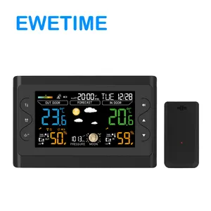 Large Wireless Weather Station With Digital Desk Wall Clock For Gift Living Room