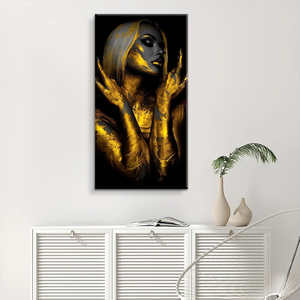 Vente en gros <span class=keywords><strong>de</strong></span> peinture moderne pour <span class=keywords><strong>femme</strong></span>, art corporel, toile dorée, portrait imprimé numérique à l'<span class=keywords><strong>aquarelle</strong></span> pour la décoration murale <span class=keywords><strong>de</strong></span> la maison - Product Image 3