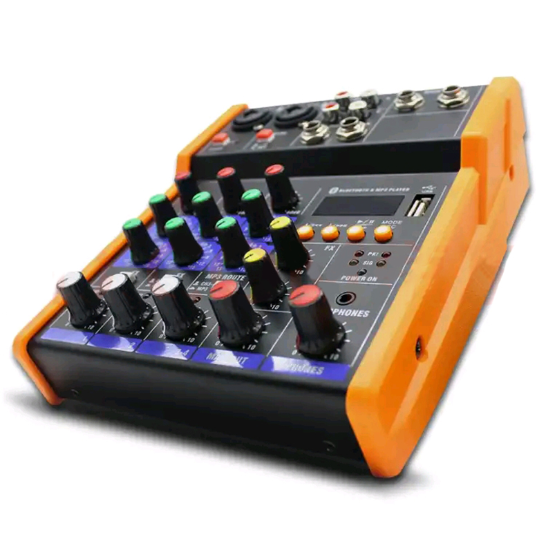 4-way mixer USB recording small live sound card reverberation home computer stage cross-border direct supply