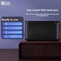 Aquarium de bureau intelligent compact pour poissons d'eau douce, verre ultra-transparent, système de circulation automatique, filtration intégrée, boîte intégrée