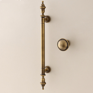 Latão sólido estilo francês Antique Cabinet Handle para porta armário gaveta Latão sólido estilo francês Cabinet Handle - Product Image 1