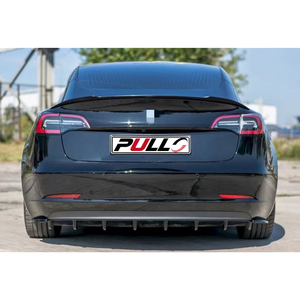 Kit de cuerpo de alta calidad para Tesla model 3, 2017-2020 a <span class=keywords><strong>Max</strong></span>, incluye difusor de labios delanteros y traseros, alerón, faldas laterales, pintura para hornear piano - Product Image 5