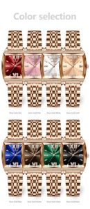Montres pour femmes Poedagar 795 Luxury Diamond Rectangle, étanches, lumineuses, bracelet en acier inoxydable, montre à quartz - Product Image 6