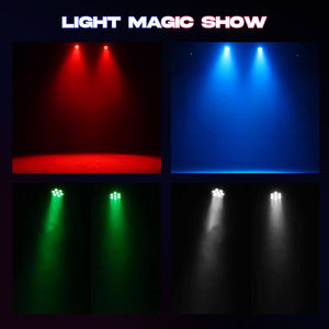 Projecteur de scène à tête mobile LED Vibe Aura 7x8W RGBW 4-en-1 avec stroboscope et DMX 9/14 canaux, durée de vie de la lampe 50000h pour clubs - Product Image 3