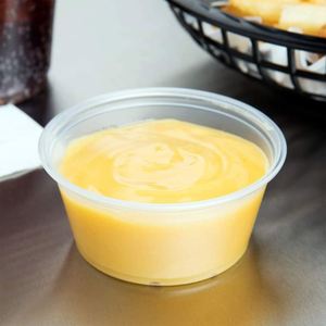 Gobelets à soufflé en plastique transparent/noir de 3,25 oz avec couvercles, contenants pour compléments alimentaires, coupelles à sauce, vaisselle - Product Image 5