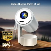 Projecteur intelligent Android 1080P 3D intégré, mini home cinéma portable LED, contraste 2000:1, batterie 15000 mAh, garantie 30 jours