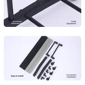 All'ingrosso stendino da pavimento per interni in acciaio inossidabile allargato singolo stendino stendino regolabile in altezza vestiti retrattili - Product Image 4