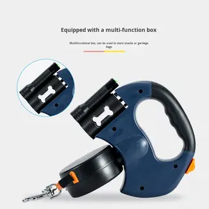 Modische, einziehbare, umwelt freundliche ABS-Haustier leine mit zwei Köpfen - Product Image 2