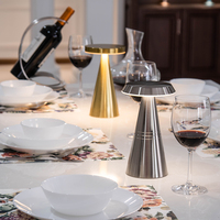 Lampe de table sans fil en acier inoxydable pour maison intelligente d'intérieur pour restaurant et bar