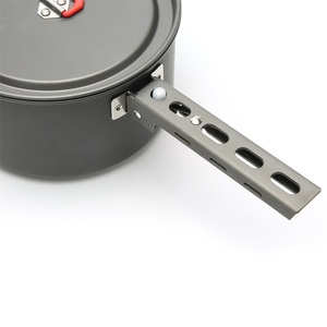 Ensemble de casseroles de camping en aluminium compactes avec poignée amovible pour la randonnée - Product Image 5