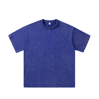 T-shirt en pur coton avec logo personnalisé, col tombant, coupe ample, manches courtes, uniforme de classe, vintage, lavé, coton 240G