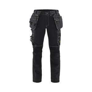 BLAKLADER - 713013709900D19 <b>Women</b>’s craftsman <b>trousers</b> with <b>stretch</b> Black - EAN 7330509858042 <b>WORK</b> <b>TROUSERS</b> CARGO <b>WORK</b> <b>TROUSERS</b> - Product Image 1