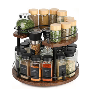 Organizador Giratorio de Madera para Especias, Tipo Lazy Susan, para Botellas de Condimento, para Gabinete o Encimera de Cocina - Product Image 2