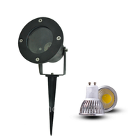 Lámpara LED de Jardín para Exteriores IP65 220V 110V, Foco con Bombilla GU10 MR16, Cuerpo de Aluminio para Iluminación de Paisajes y Césped