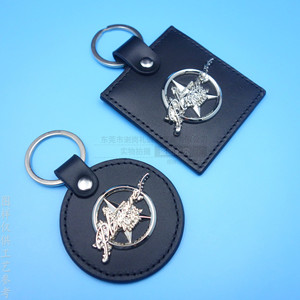 Pu Leather Metal Logo <b>Custom</b> Keychain Zinc Alloy <b>Key</b> Ring Business Gift Promotional Accessory - Product Image 1