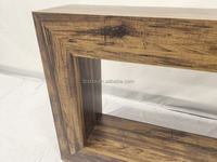 Table console rectangulaire moderne classique en bois grainé, style ferme, avec rangement, pour entrée, hôtel, villa, salon, appartement, mobilier de maison