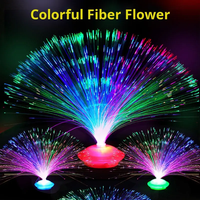 Lampe LED à fibres optiques en forme de fleur, lumière colorée pour la rentrée scolaire, les fêtes et l'extérieur – Offre Spéciale
