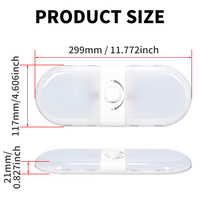 Lampe intérieure pour camping-car, 180 LED, haute luminosité, blanche, lampe de lecture à 3 couleurs, DC 12-24V, gradation progressive, écologique, longue durée de vie